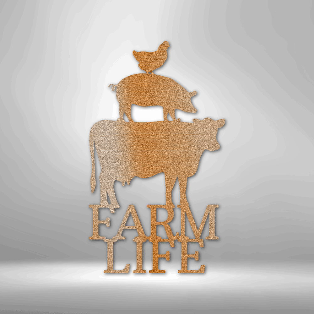 Farm Life Animals - Steel Sign