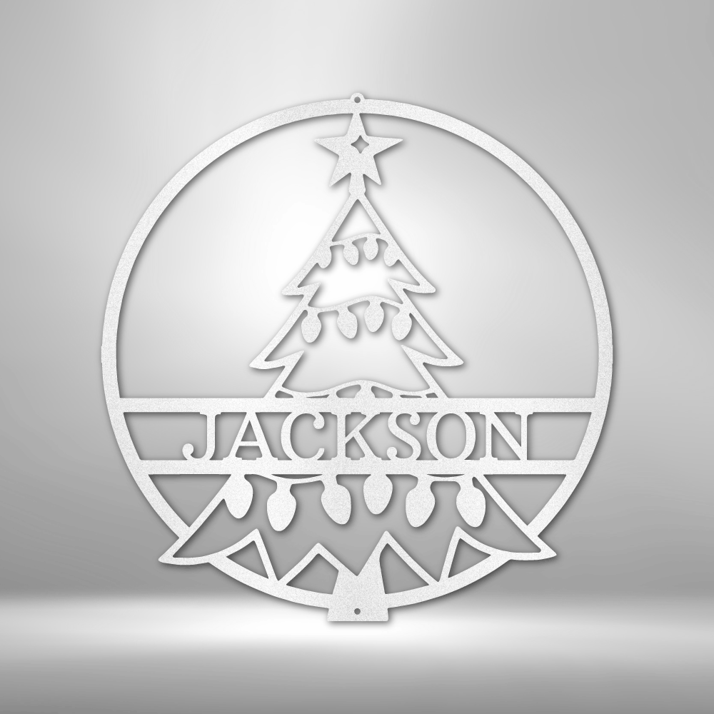 Christmas Tree Monogram - Steel Sign