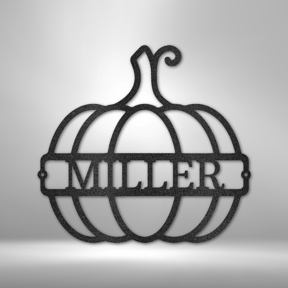 Big Pumpkin Monogram - Steel Sign