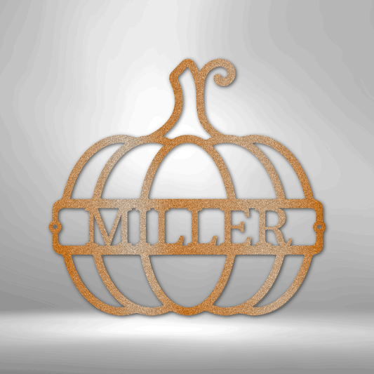 Big Pumpkin Monogram - Steel Sign