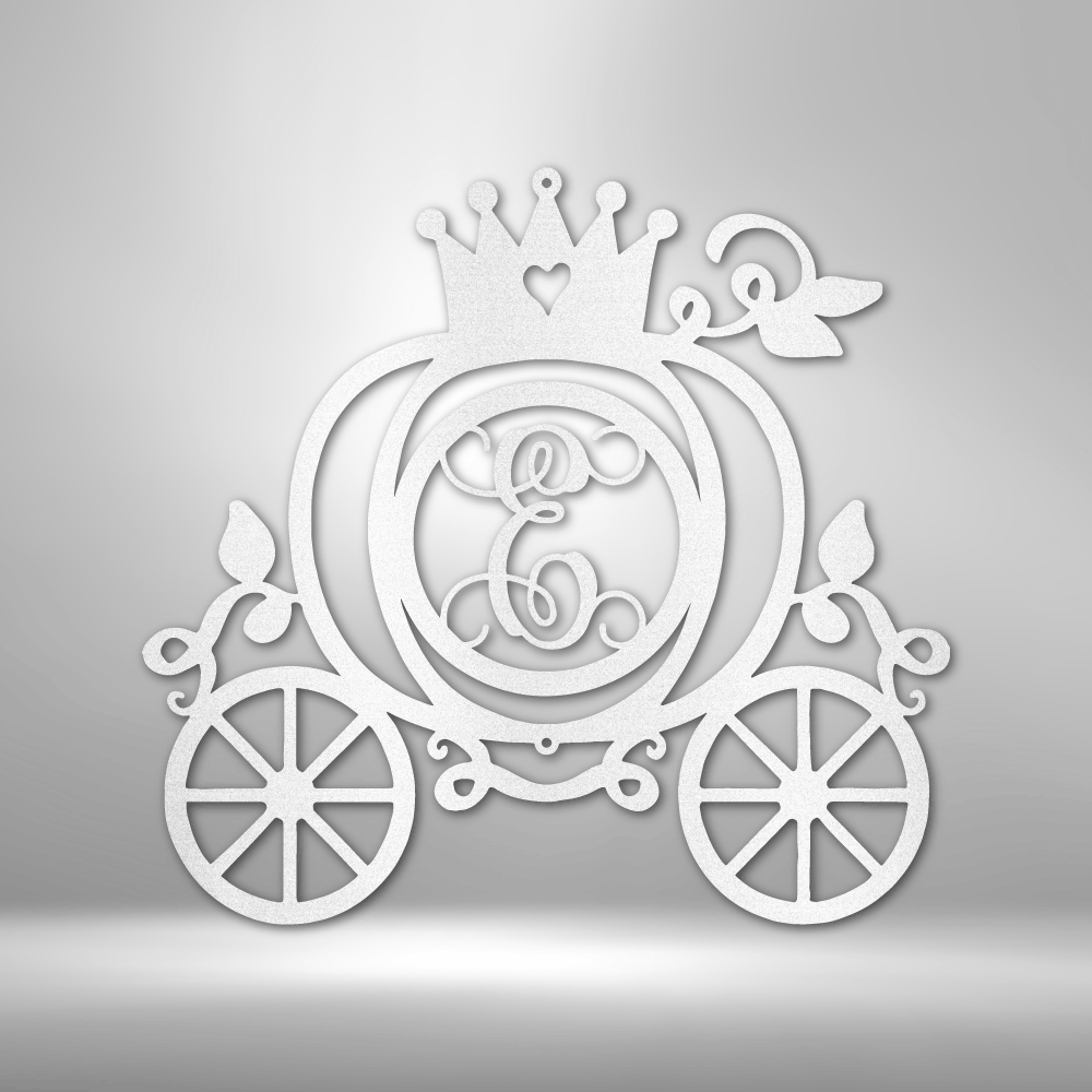 Carriage Initial Monogram - Steel Sign