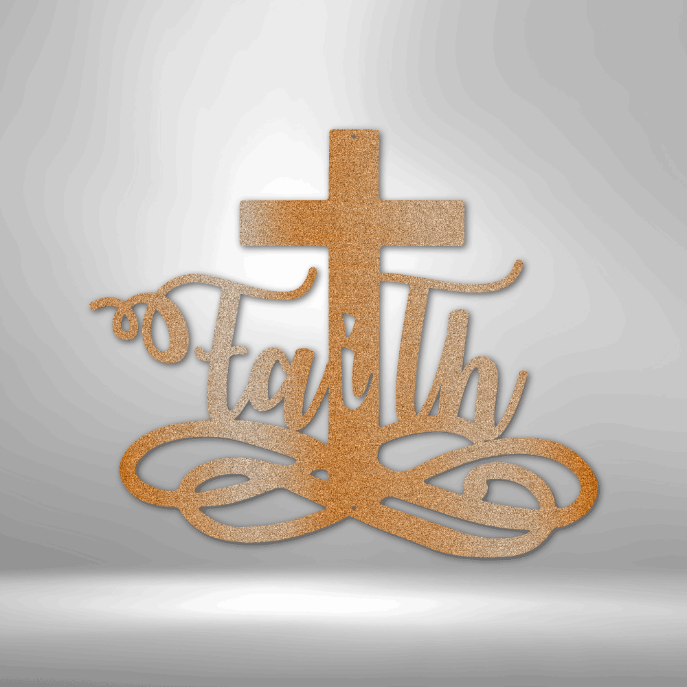 Faith Cross - Steel Sign