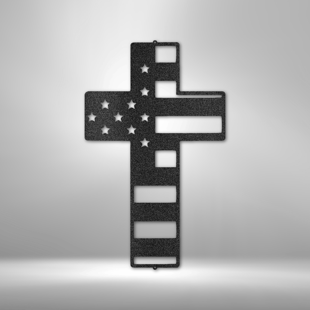 Flag Cross - Steel Sign