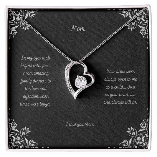 Forever Love Open Heart Necklace - Mother