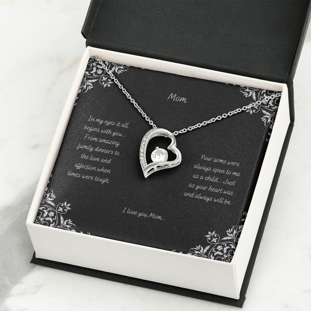 Forever Love Open Heart Necklace - Mother