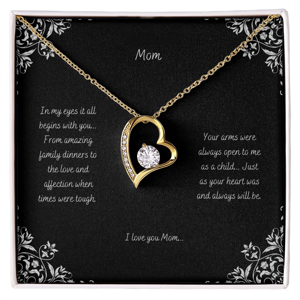 Forever Love Open Heart Necklace - Mother